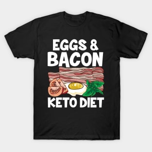 Cute Eggs & Bacon Keto Diet No Carb Dieting T-Shirt